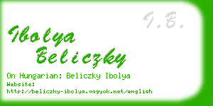 ibolya beliczky business card